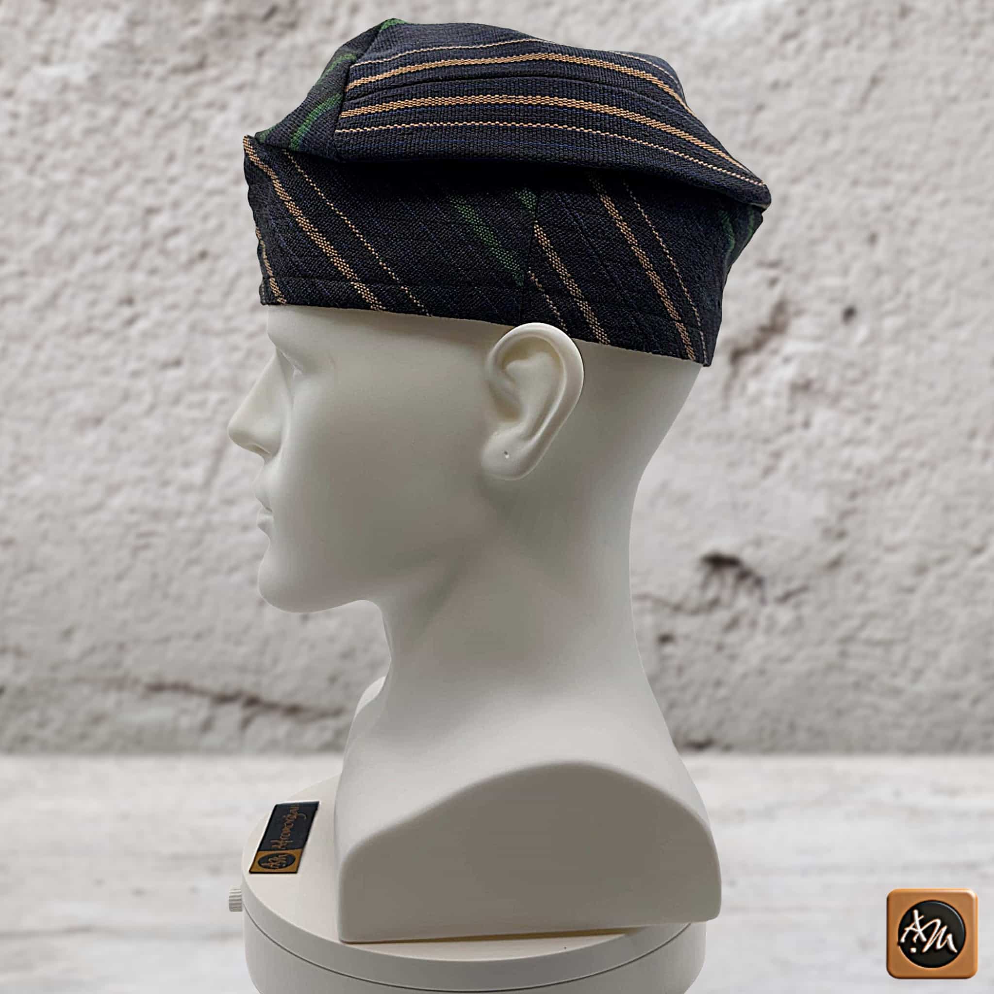 Yoruba Aso Oke Fila: African Men's Traditional Gobi Cap