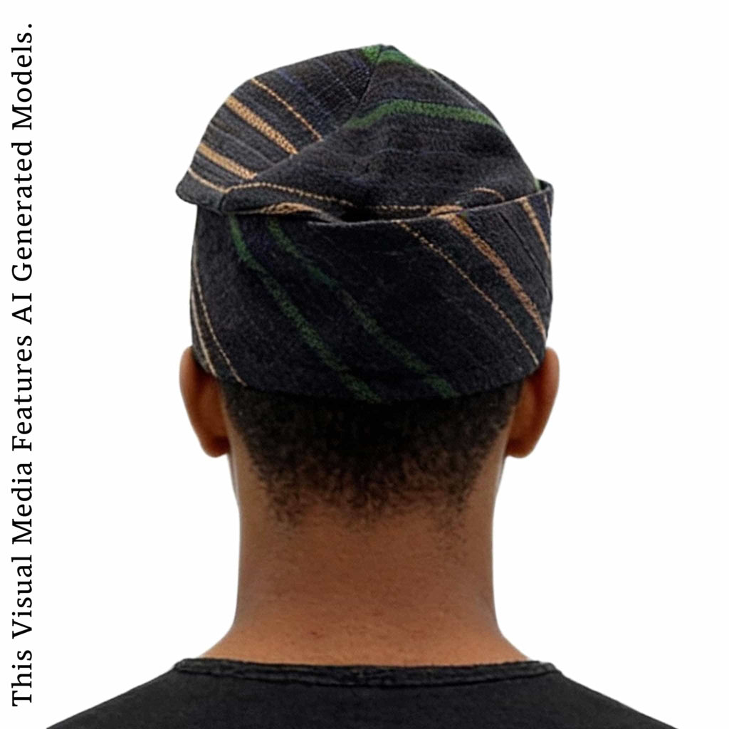 Yoruba Aso Oke Fila: African Men's Traditional Gobi Cap