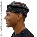 Yoruba Aso Oke Fila: African Men's Traditional Gobi Cap