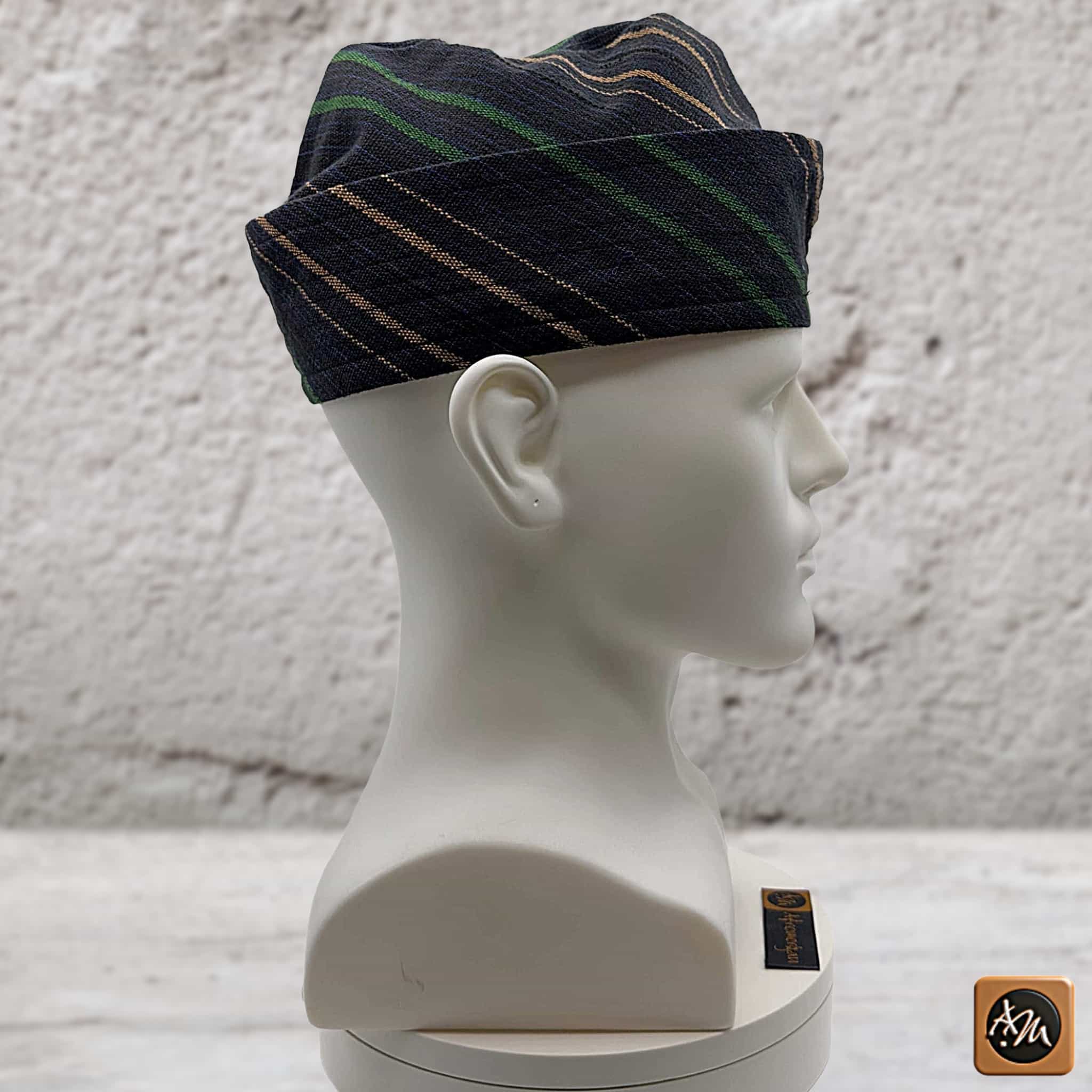 Yoruba Aso Oke Fila: African Men's Traditional Gobi Cap
