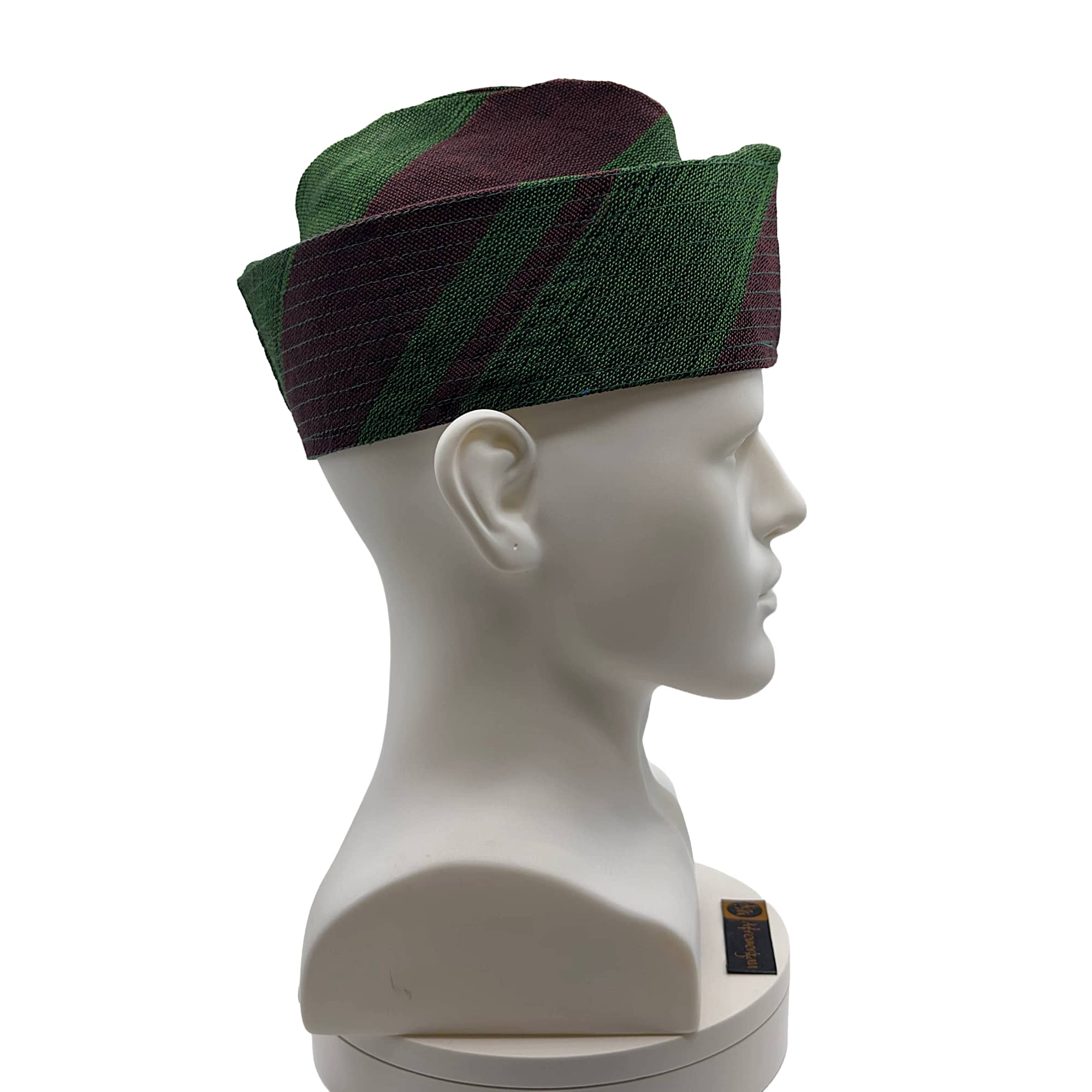 ADEBAYO Yoruba Aso Oke Fila: African Men's Traditional Gobi Cap
