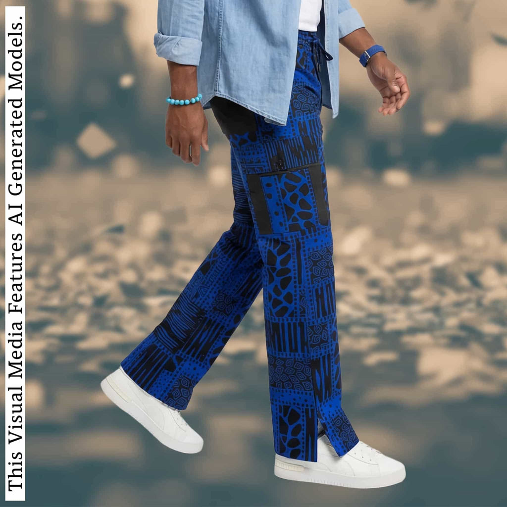 Men's Ankara Patchwork Trousers: African Print Festival Pants