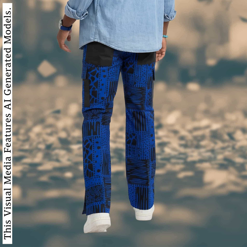 Men's Ankara Patchwork Trousers: African Print Festival Pants