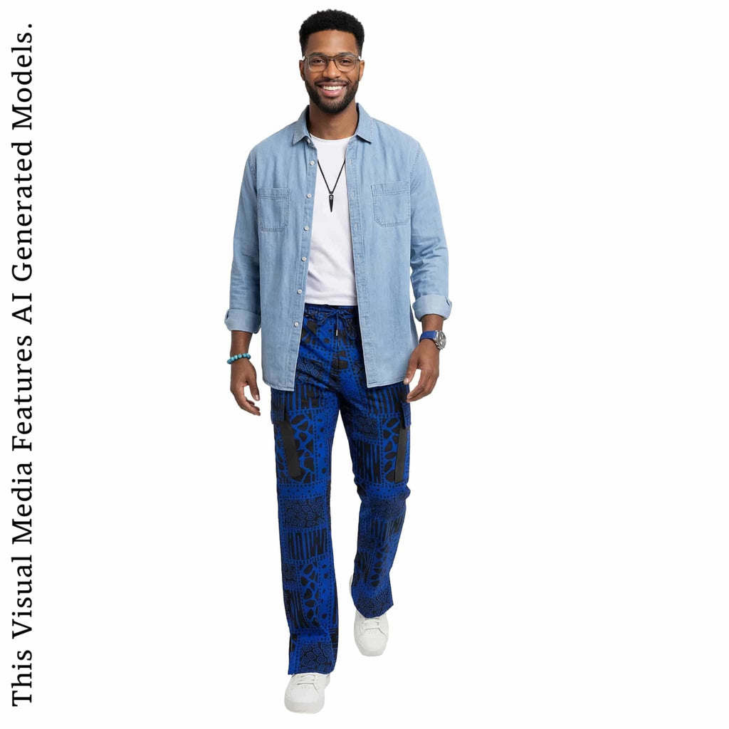 Men's Ankara Patchwork Trousers: African Print Festival Pants