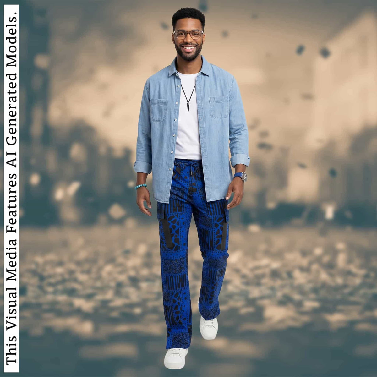 Men's Ankara Patchwork Trousers: African Print Festival Pants