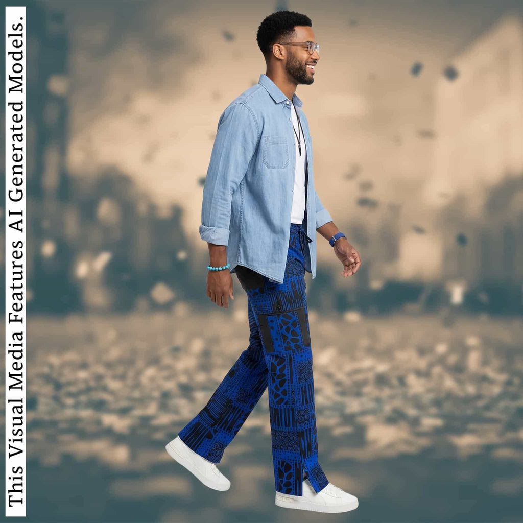 Men's Ankara Patchwork Trousers: African Print Festival Pants