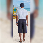 African Wax Print Baggy Cargo Shorts, Denim Cotton Bottoms, Men’s Patchwork Pant