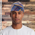 Yoruba Aso Oke Fila: African Men's Traditional Gobi Cap