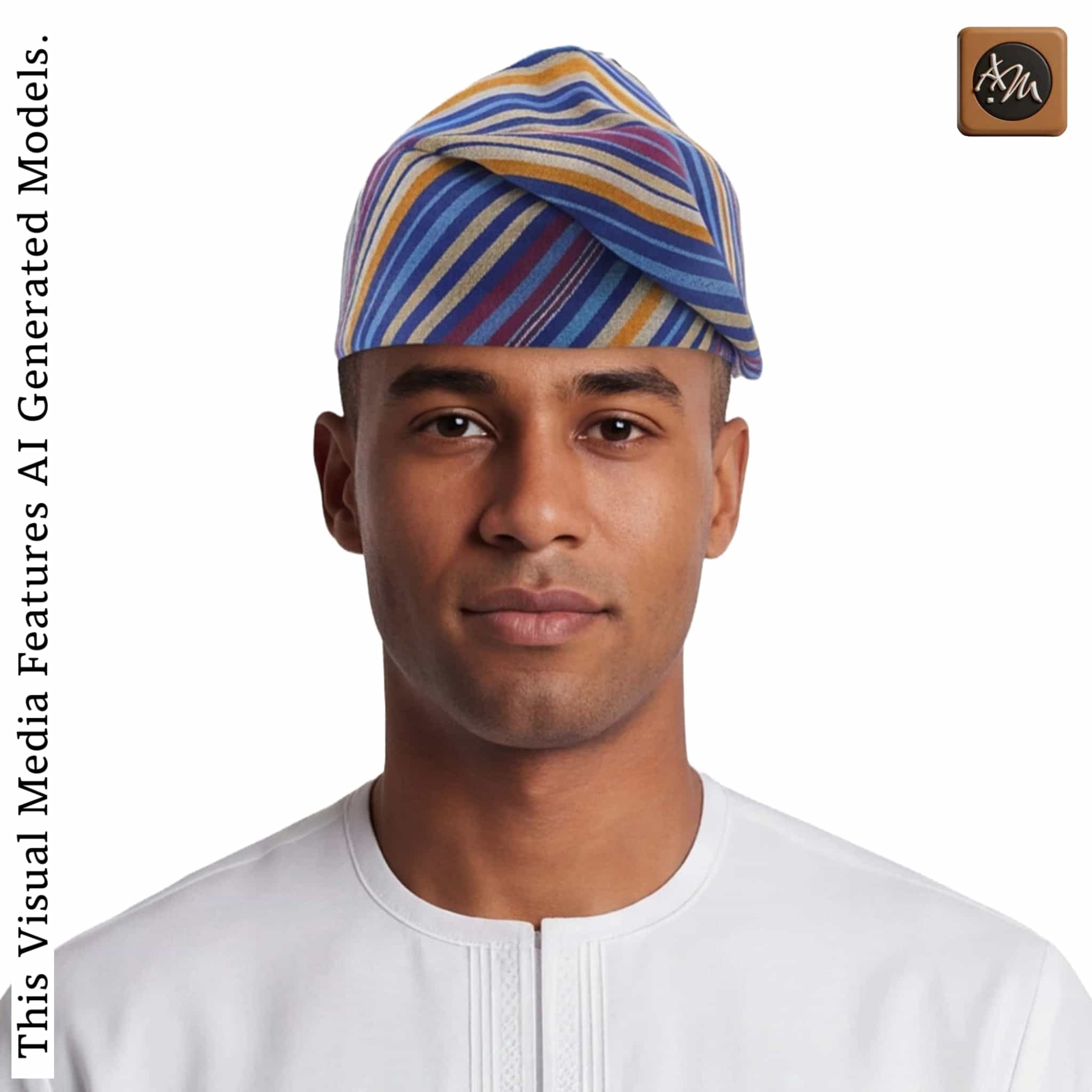Yoruba Aso Oke Fila: African Men's Traditional Gobi Cap