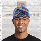 Yoruba Aso Oke Fila: African Men's Traditional Gobi Cap