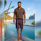 African Ankara Print Men's Shorts, Tribal Cotton Wax Print, Afrocentric Cargo Bottoms