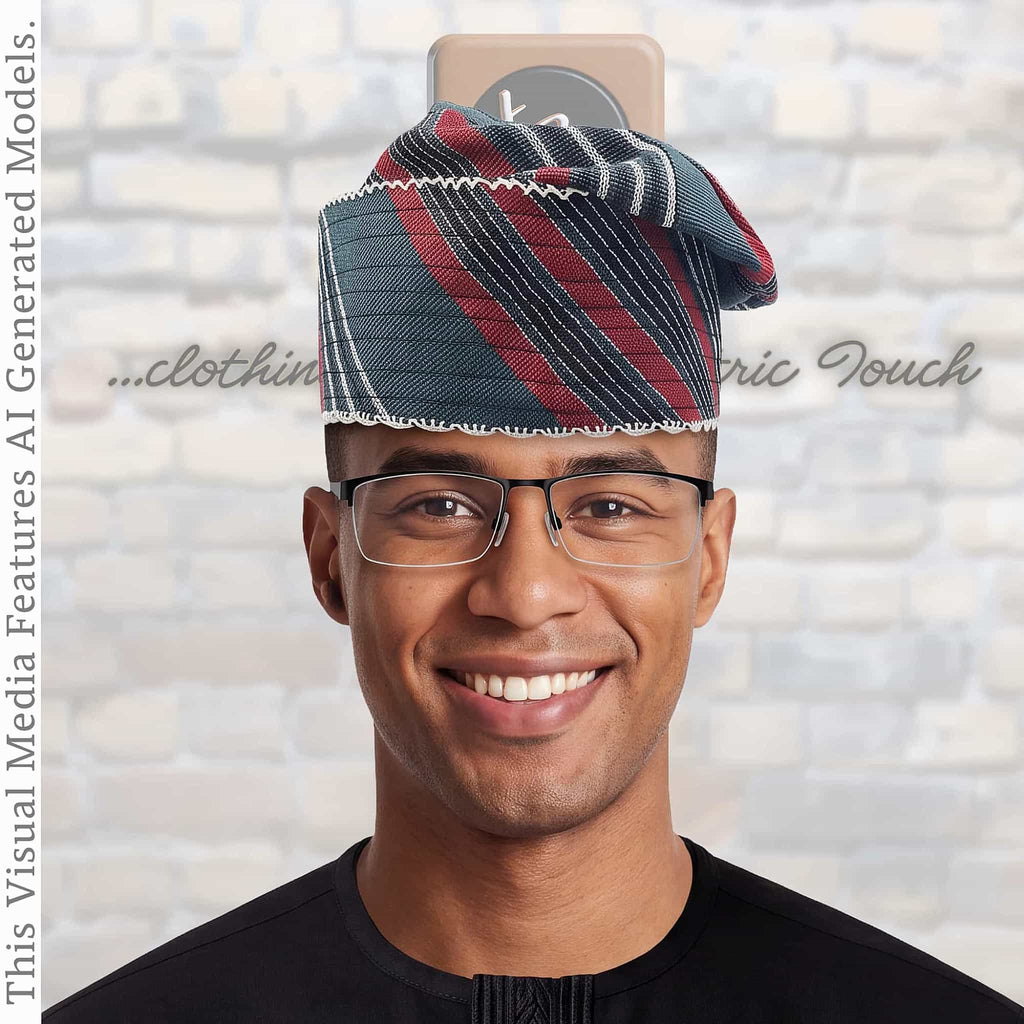 Knitted Yoruba Aso Oke Fila