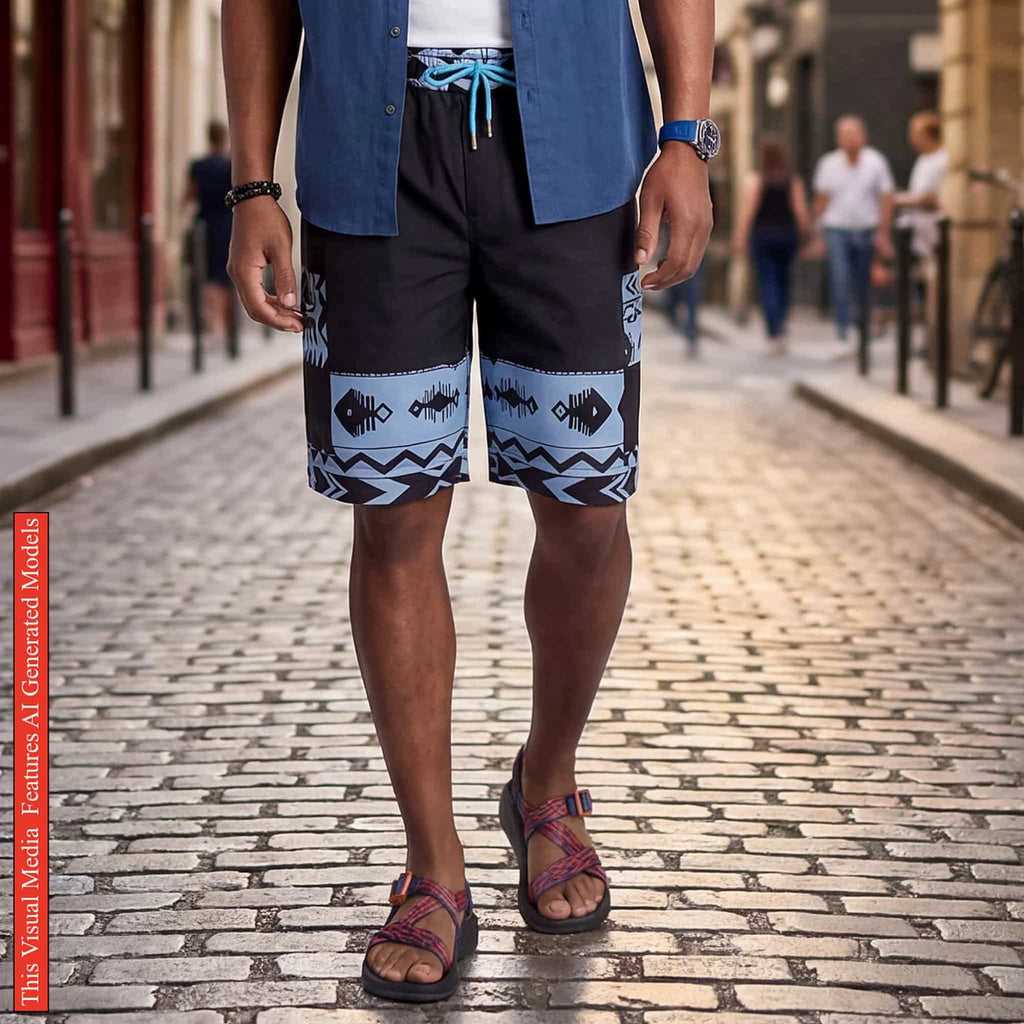 African Ankara Print Men's Shorts