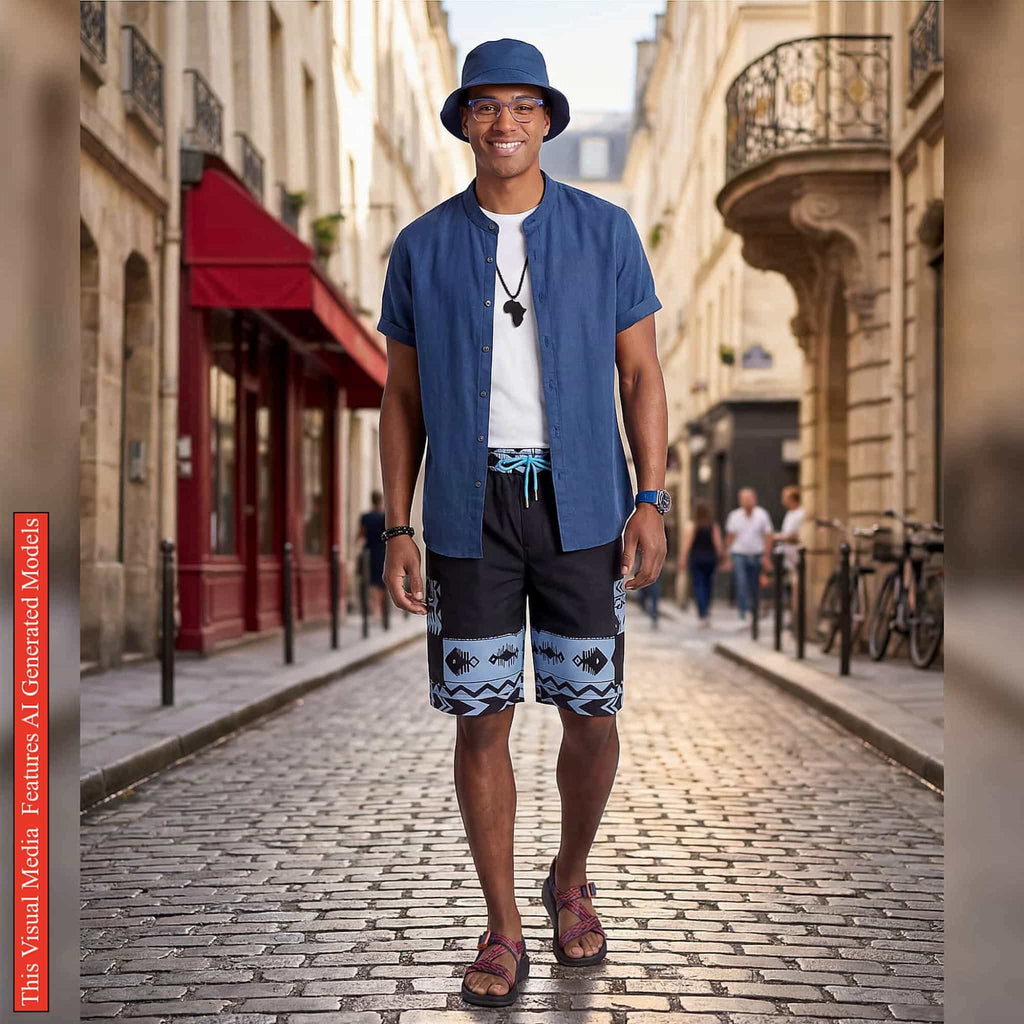 African Ankara Print Men's Shorts