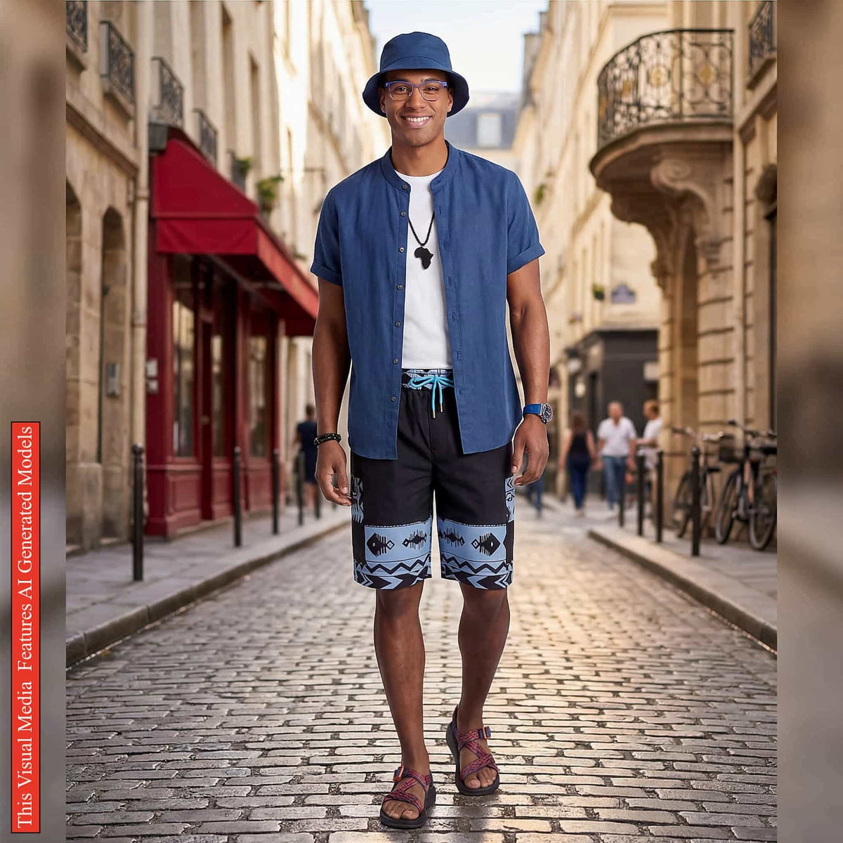 African Ankara Print Men's Shorts