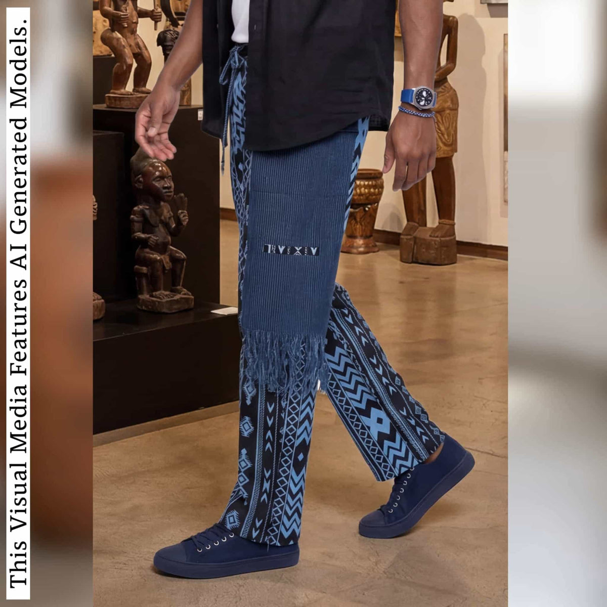 Men's Ankara Patchwork Trousers: African Print Tribal Pants