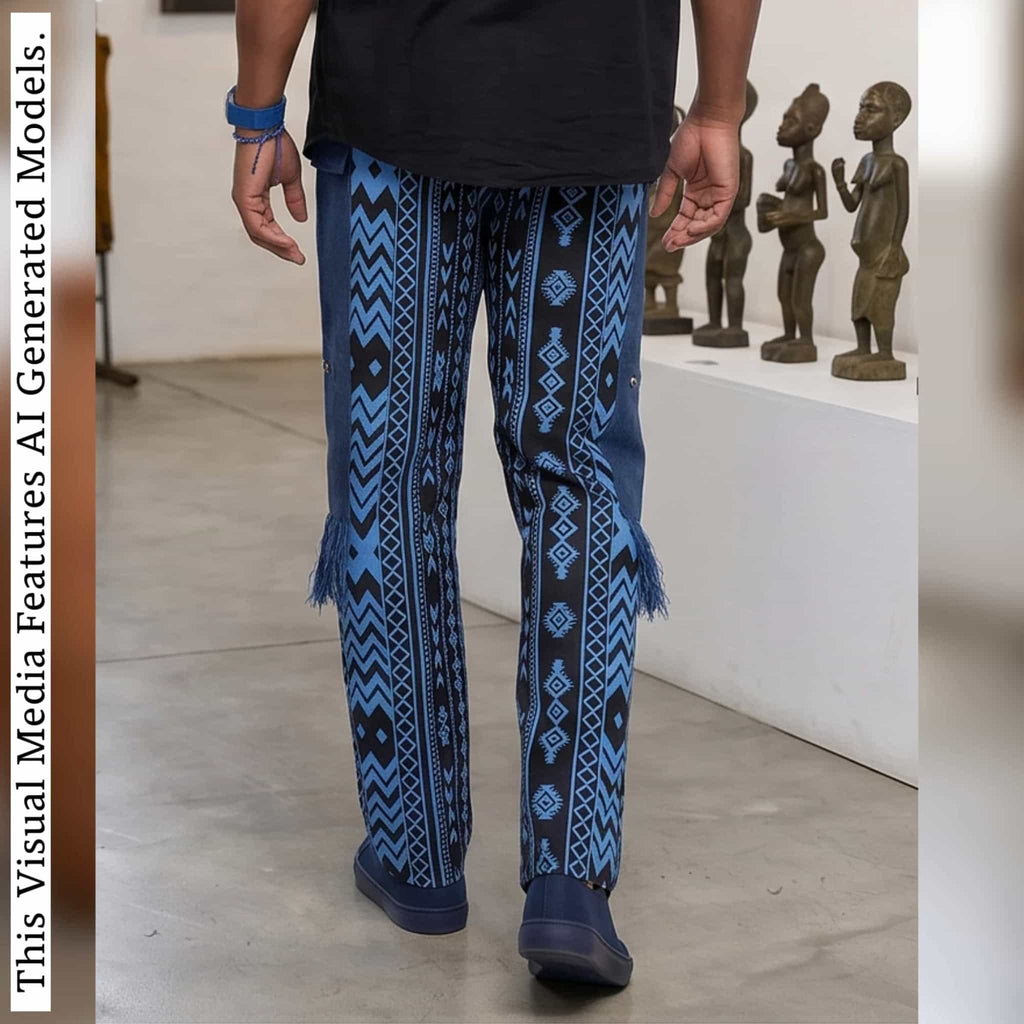 Men's Ankara Patchwork Trousers: African Print Tribal Pants