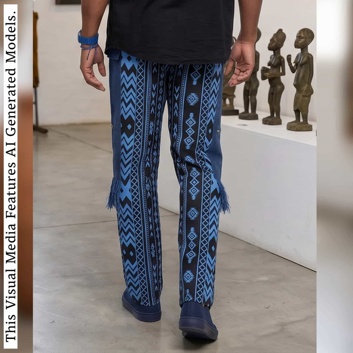 Men's Ankara Patchwork Trousers: African Print Tribal Pants