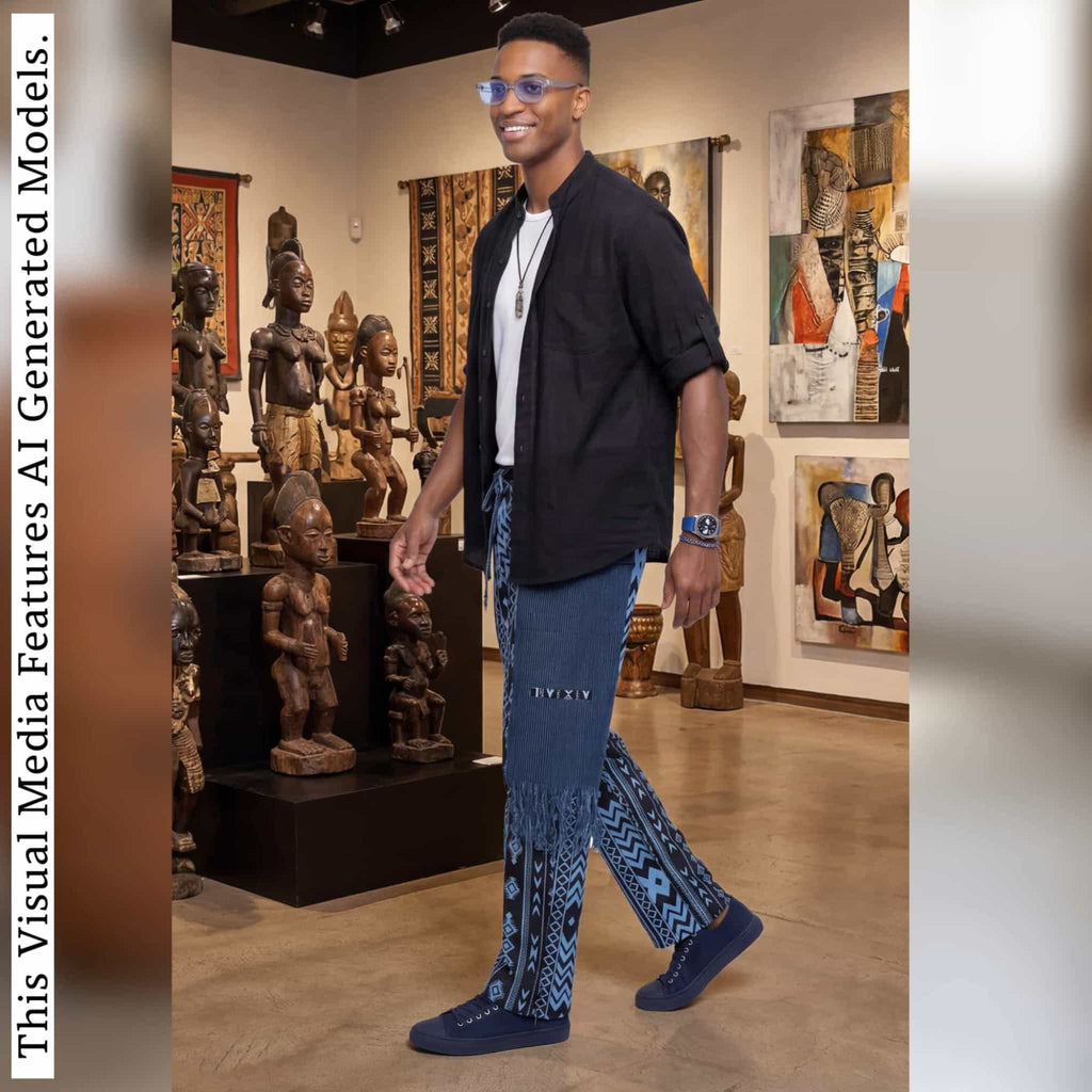 Men's Ankara Patchwork Trousers: African Print Tribal Pants