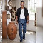 Men's Ankara Patchwork Trousers: African Print Tribal Pants