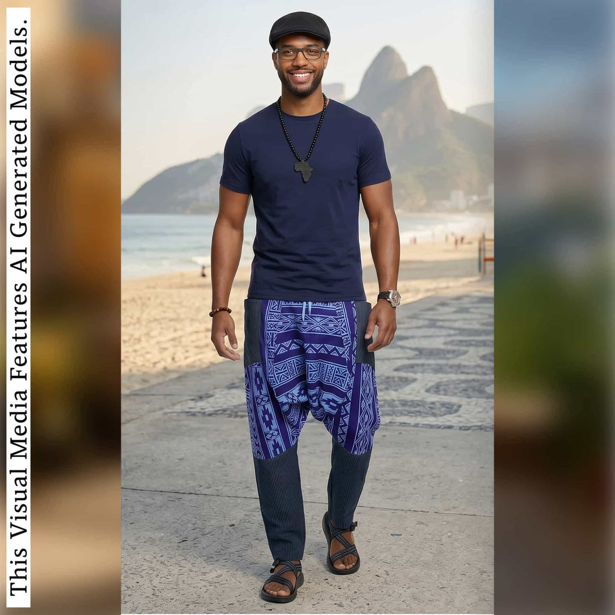 African Ankara Print Harem Pants: Men's Boho Aladdin Trousers