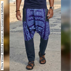 African Ankara Print Harem Pants: Men's Boho Aladdin Trousers