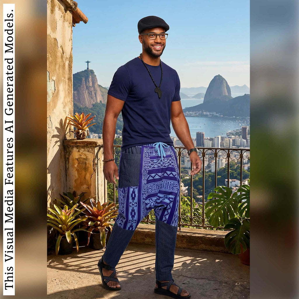 African Ankara Print Harem Pants: Men's Boho Aladdin Trousers