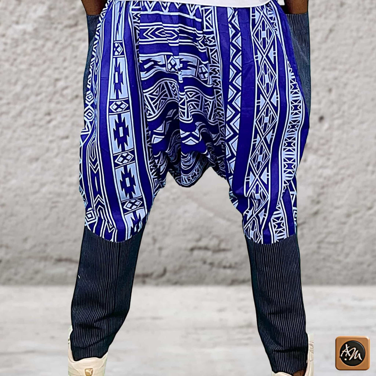 African Ankara Print Harem Pants: Men's Boho Aladdin Trousers