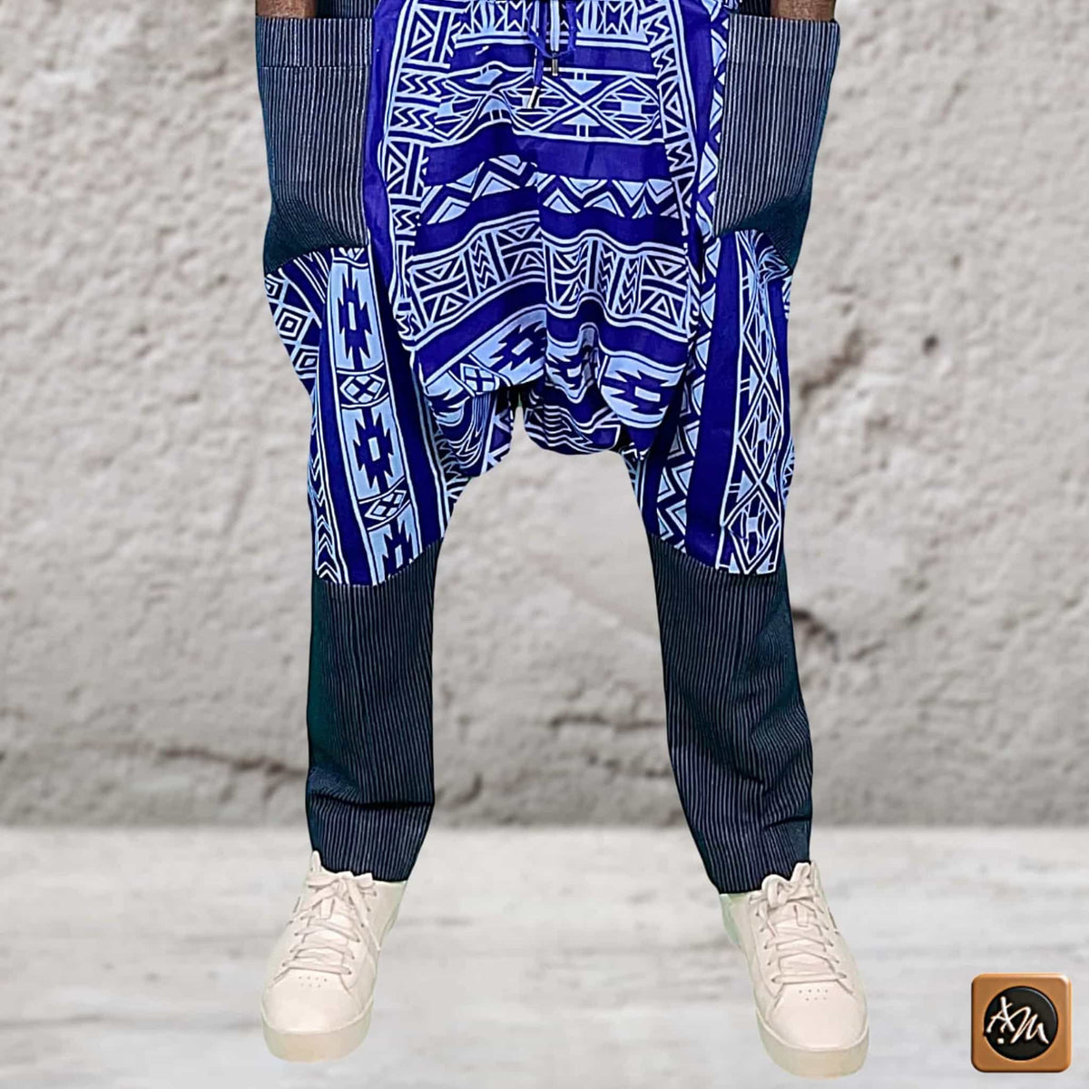 African Ankara Print Harem Pants: Men's Boho Aladdin Trousers