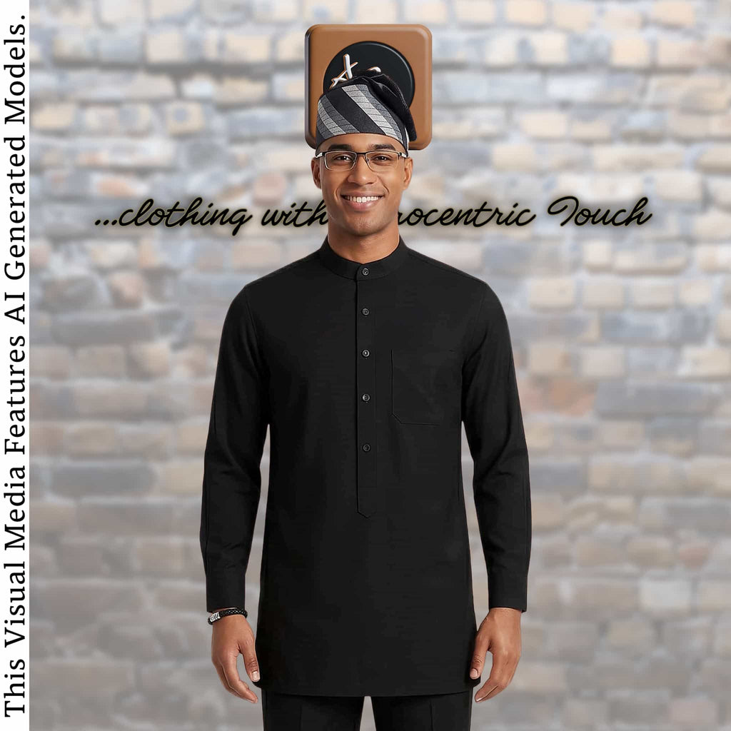 Rhinestone Embroidered Velvet Yoruba Cap