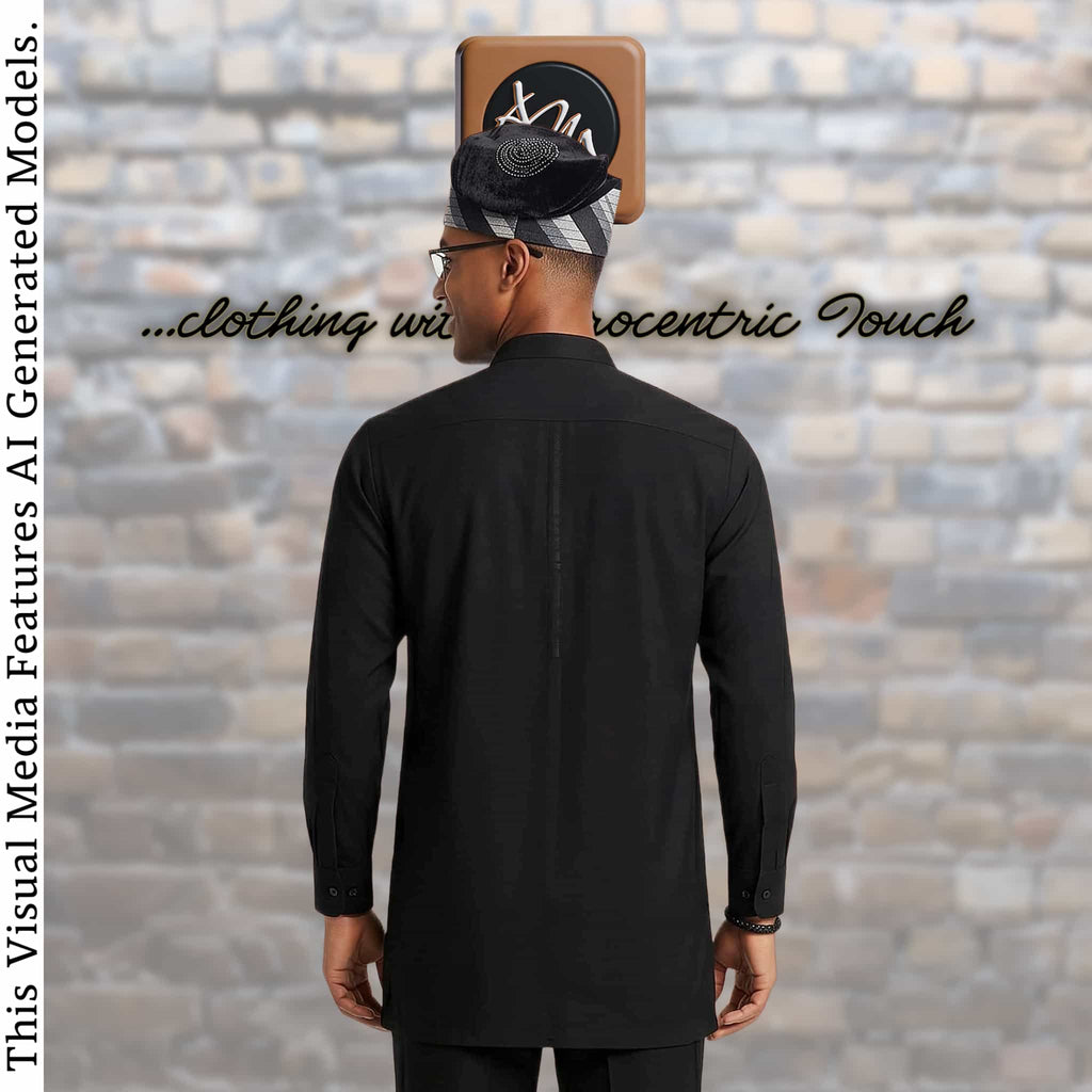 Rhinestone Embroidered Velvet Yoruba Cap