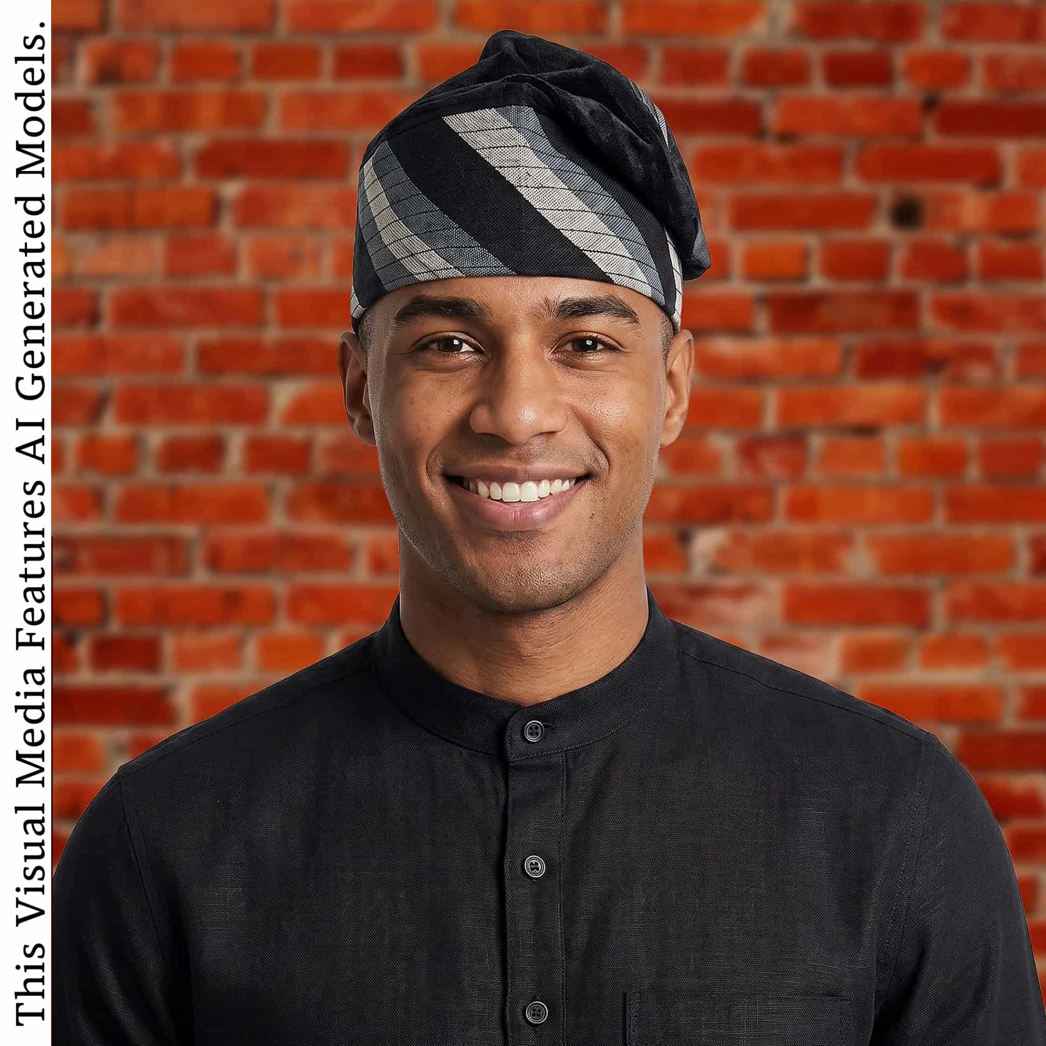 ALAYELUWA Rhinestone Embroidered Velvet Yoruba Cap