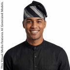ALAYELUWA Rhinestone Embroidered Velvet Yoruba Cap