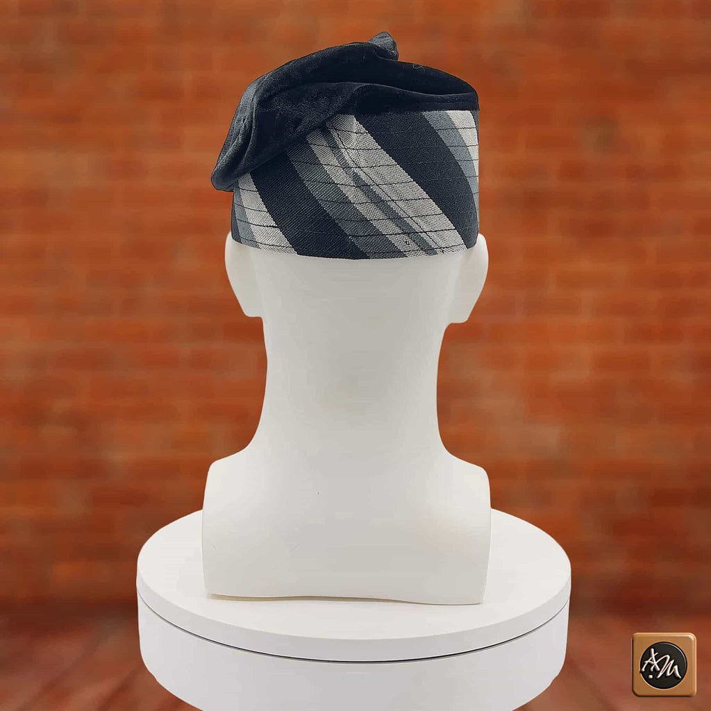 ALAYELUWA Rhinestone Embroidered Velvet Yoruba Cap