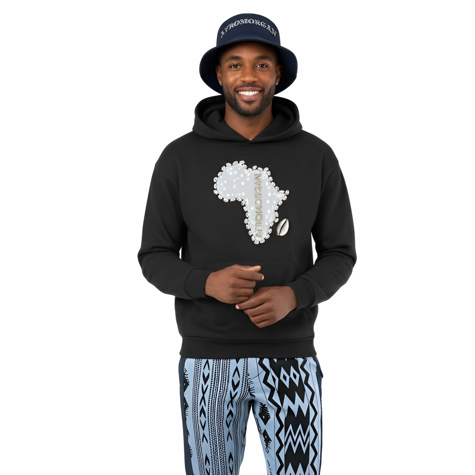 AM All African Cowry Hoody