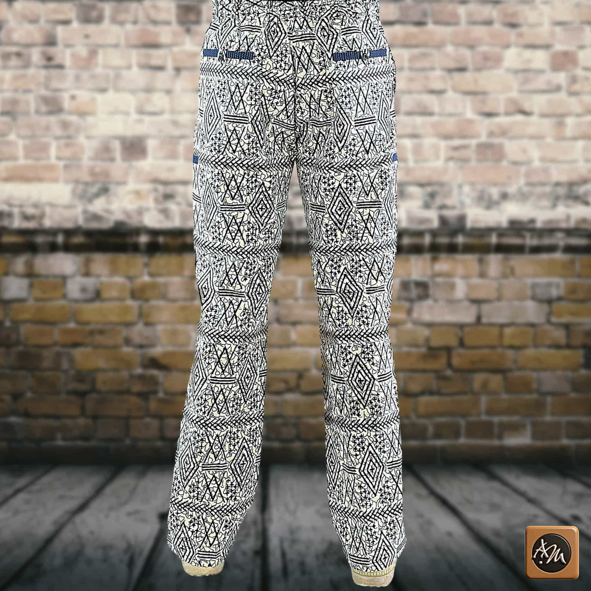 African Men Print Pants, Tribal Mud Fit Trousers, Bold Pattern Statement Ankara Bottoms