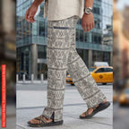 African Men Print Pants, Tribal Mud Fit Trousers, Bold Pattern Statement Ankara Bottoms