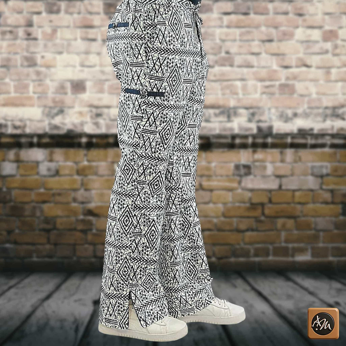 African Men Print Pants, Tribal Mud Fit Trousers, Bold Pattern Statement Ankara Bottoms