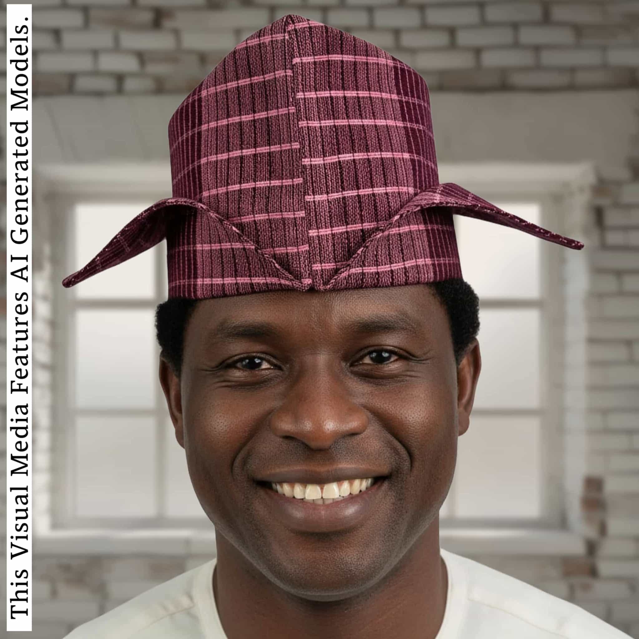Yoruba Abetiaja Cap: Aso Oke Fila, African Men's Traditional Hat