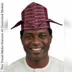 Yoruba Abetiaja Cap: Aso Oke Fila, African Men's Traditional Hat