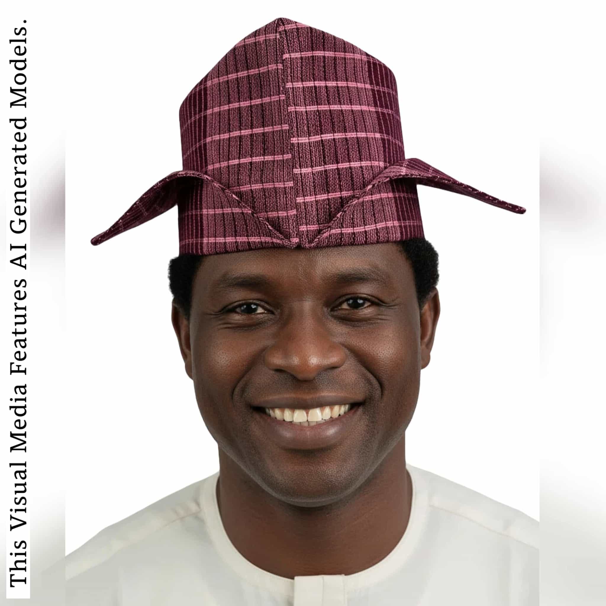 Yoruba Abetiaja Cap: Aso Oke Fila, African Men's Traditional Hat