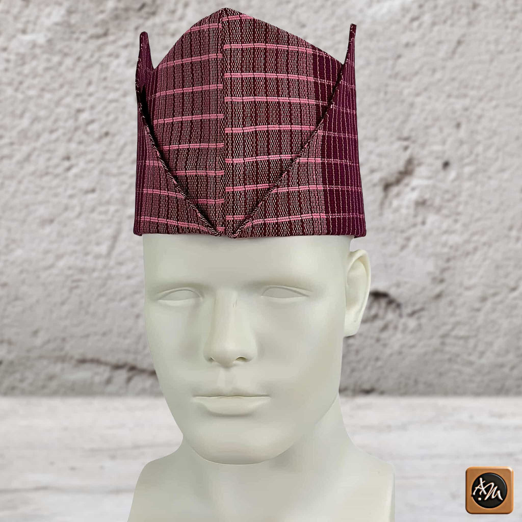 Yoruba Abetiaja Cap: Aso Oke Fila, African Men's Traditional Hat