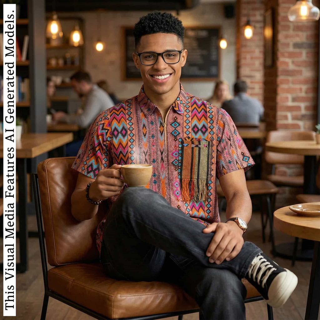 African Print Casual Short Sleeve Shirt
