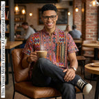 African Print Casual Short Sleeve Shirt