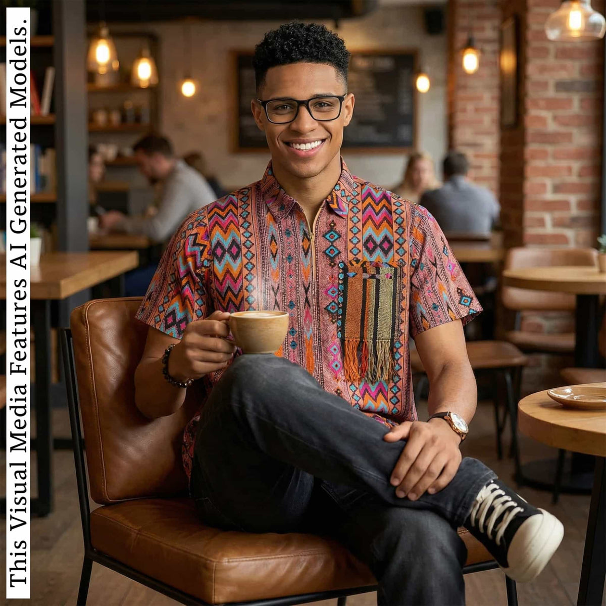 African Print Casual Short Sleeve Shirt