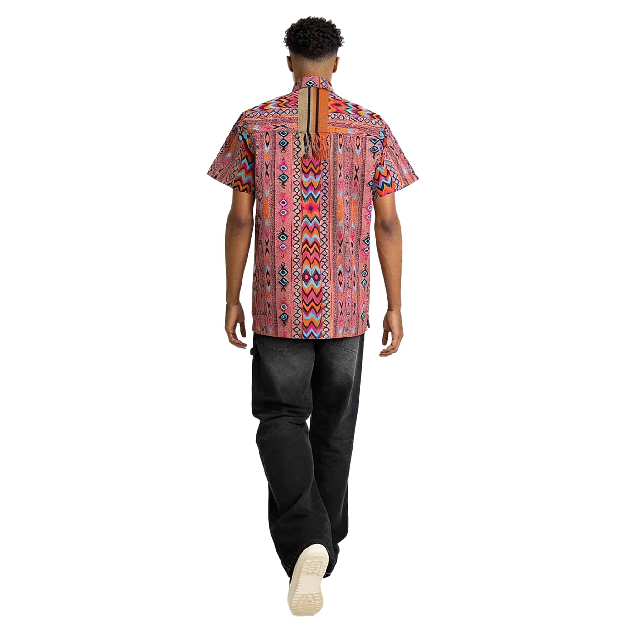 AWOLOWO African Print Casual Short Sleeve Shirt