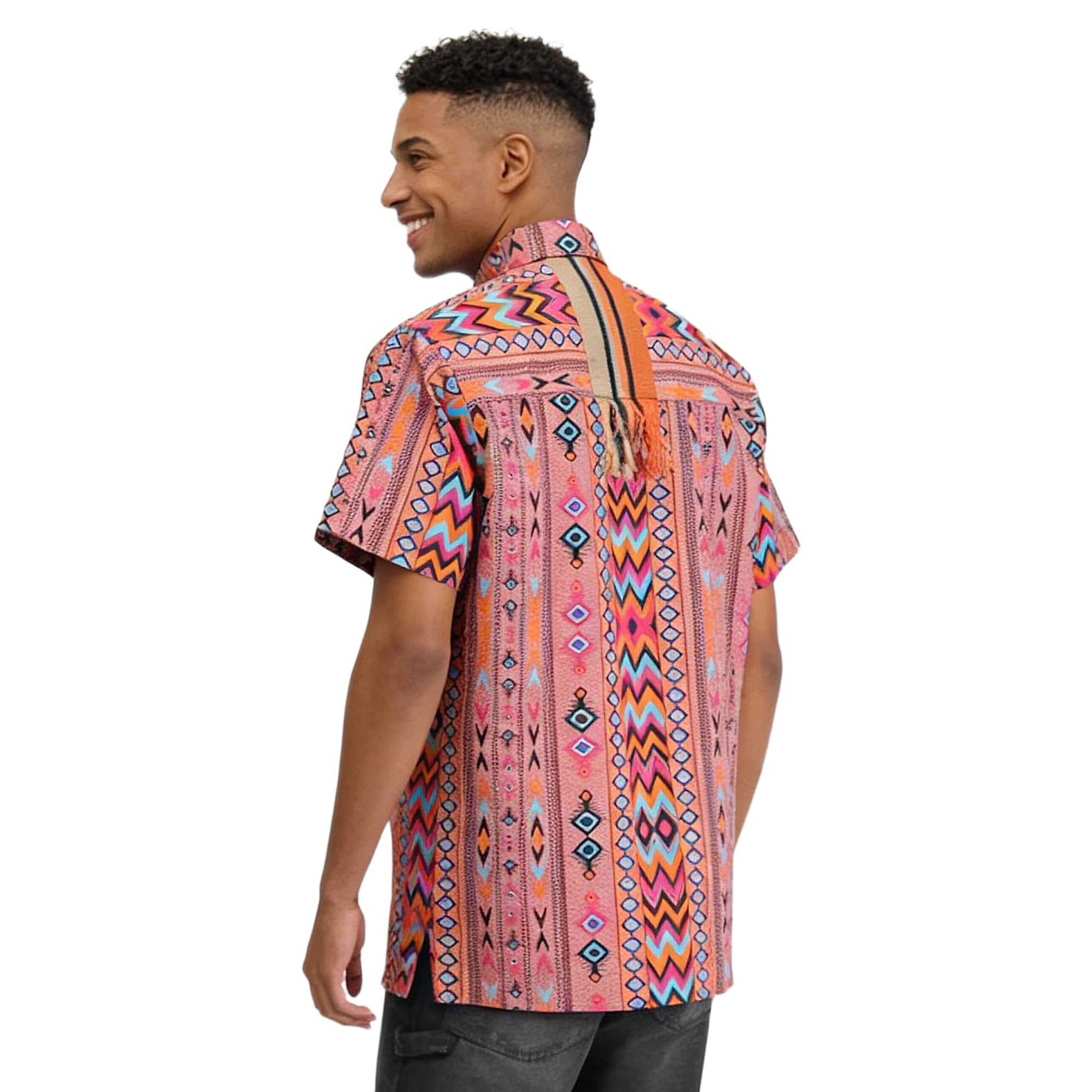 African Print Casual Short Sleeve Shirt