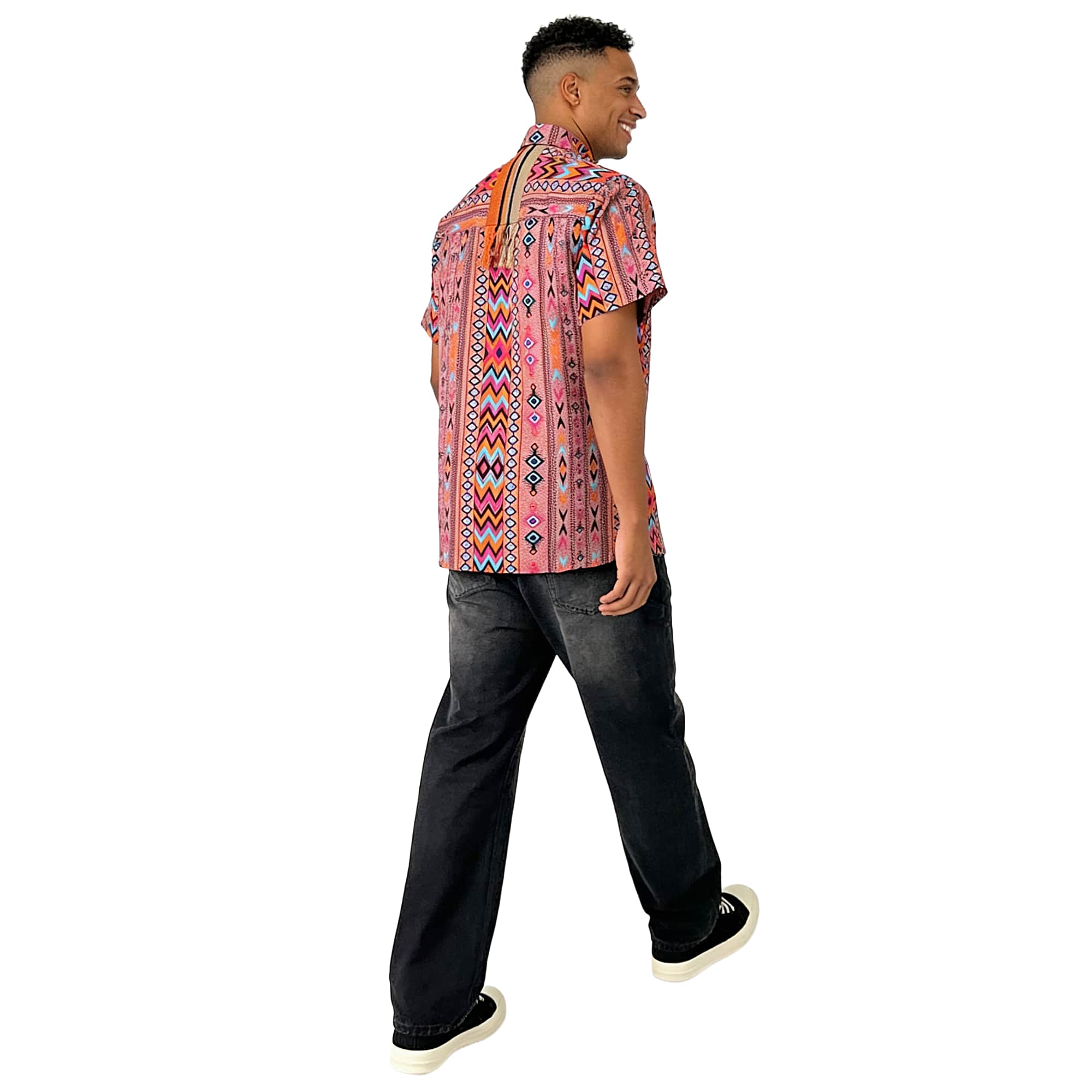 AWOLOWO African Print Casual Short Sleeve Shirt