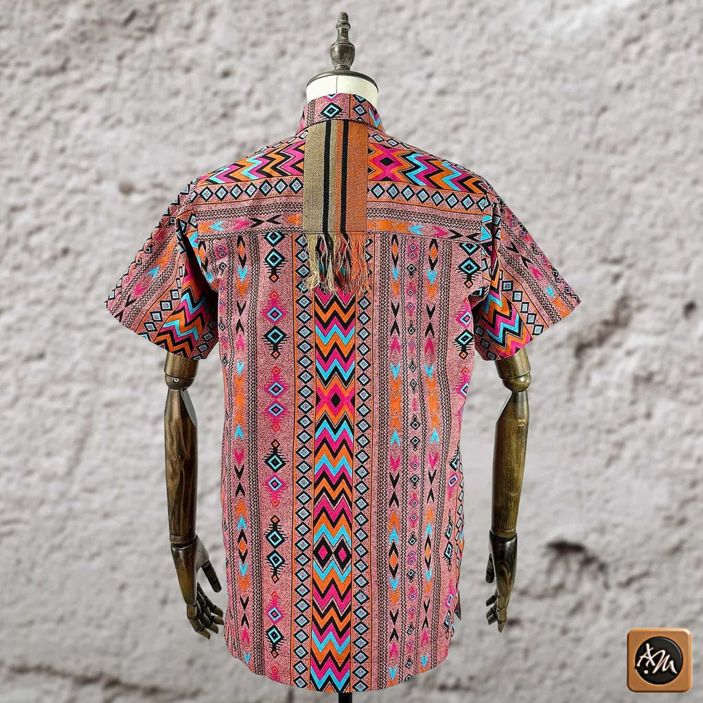 African Print Casual Short Sleeve Shirt