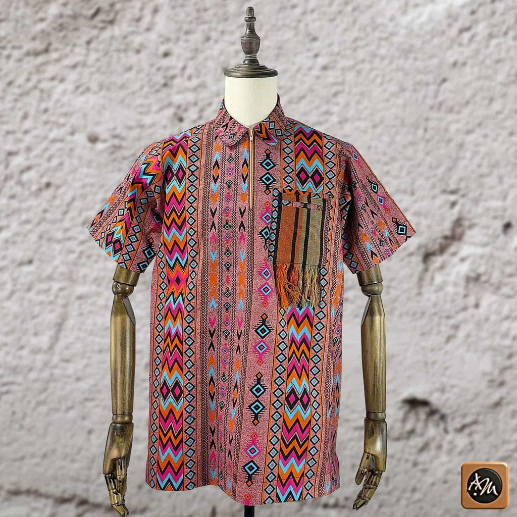 African Print Casual Short Sleeve Shirt